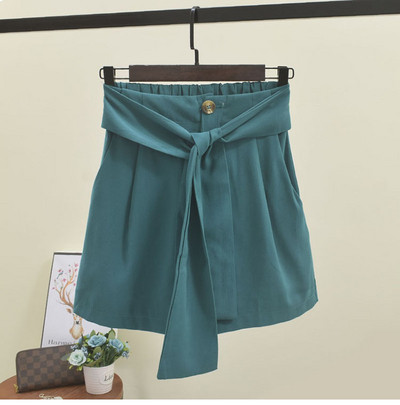 Pantaloni scurti de dama cu talie elastica inalta in mai multe culori