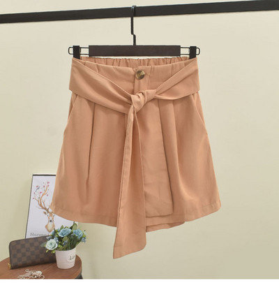 Pantaloni scurti de dama cu talie elastica inalta in mai multe culori