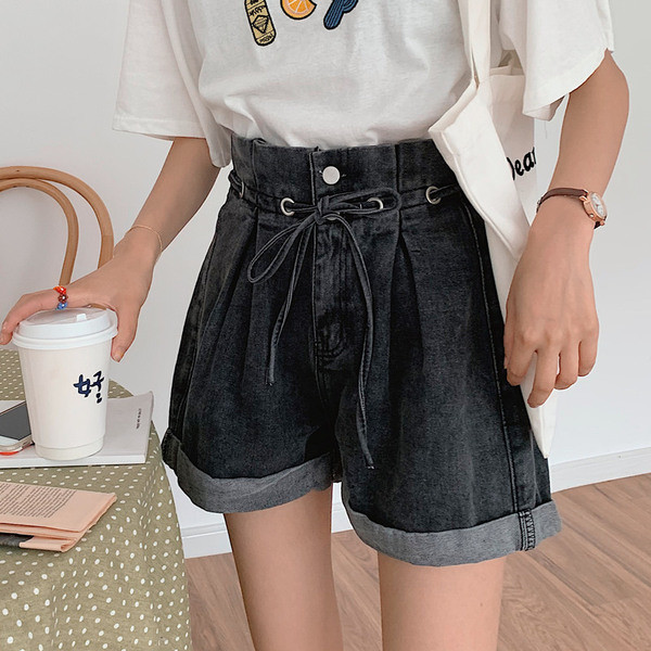 Pantaloni scurți moderni cu mărimi până la 4XL în culoare închisă