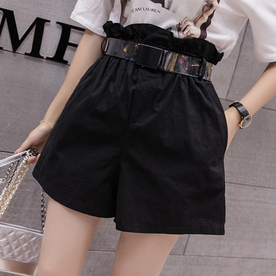 Pantaloni scurti moderni de dama in trei culori cu talie elastica