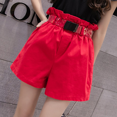 Pantaloni scurti moderni de dama in trei culori cu talie elastica