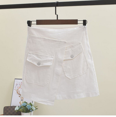 Fusta dama cu buzunare model asimetric in trei culori