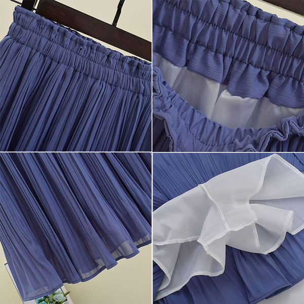 Fusta plisata dama - model scurt in mai multe culori