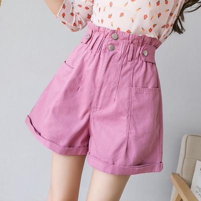 Pantaloni scurți casual dama cu talie inalta in mai multe culori