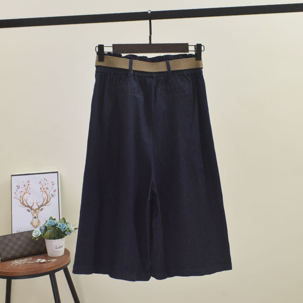 Дамска ежедневна пола с копчета и колан -широк модел 