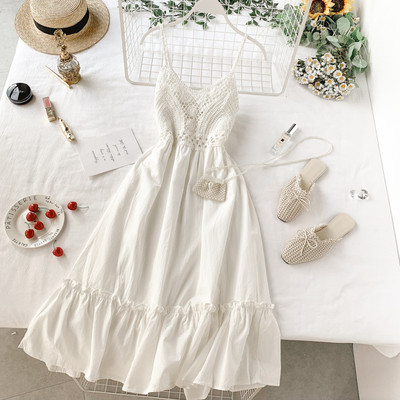 Rochie lunga de dama cu bretele subtiri in trei culori