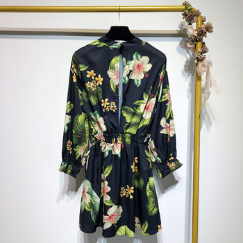 Rochie casual de dama cu maneci lungi cu model floral