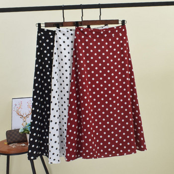 Fusta de dama moderna cu buline in mai multe culori