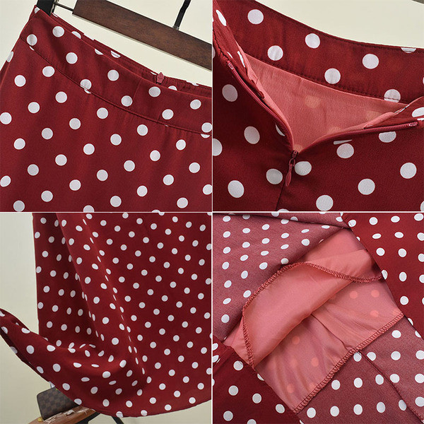 Fusta de dama moderna cu buline in mai multe culori