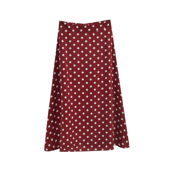 Fusta de dama moderna cu buline in mai multe culori