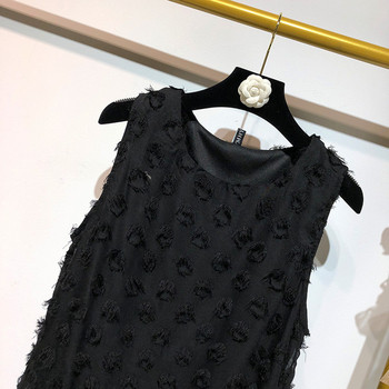 Rochie scurta de dama in negru cu tul