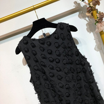 Rochie scurta de dama in negru cu tul