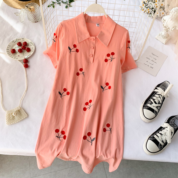 Rochie de dama cu guler si maneci scurte