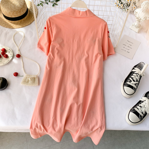 Rochie de dama cu guler si maneci scurte