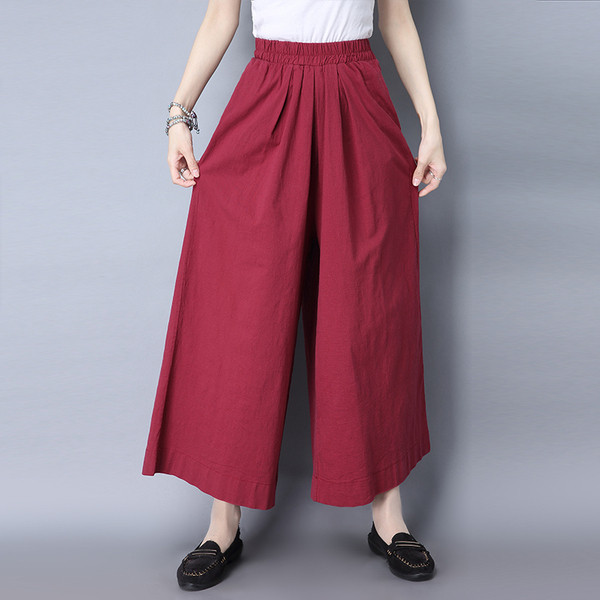 Pantaloni de dama actuali model lat in negru si rosu