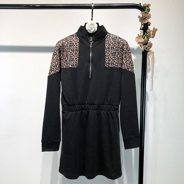 Rochie casual cu maneci lungi si talie elastica