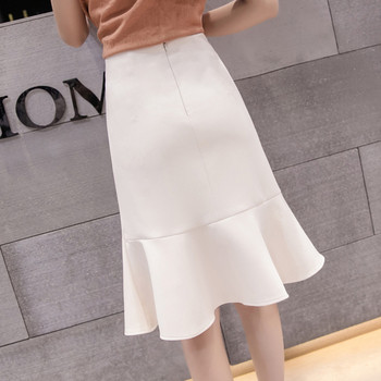 Fusta de dama moderna alb-negru - model croiat