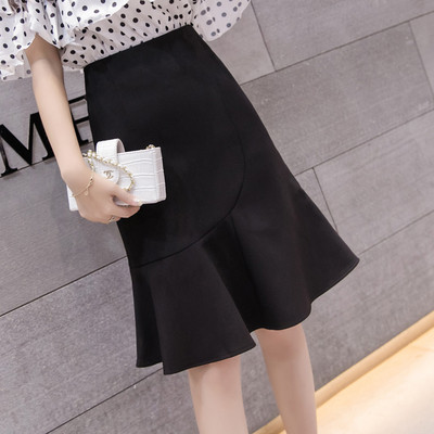 Fusta de dama moderna alb-negru - model croiat