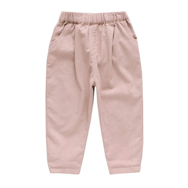 Pantaloni moderni pentru copii in doua culori cu broderie