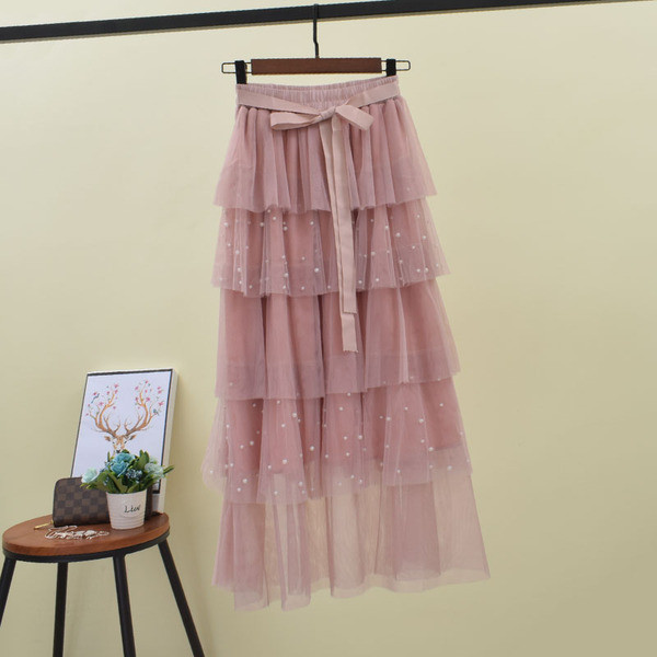Fusta de dama cu tul si talie elastica in mai multe culori