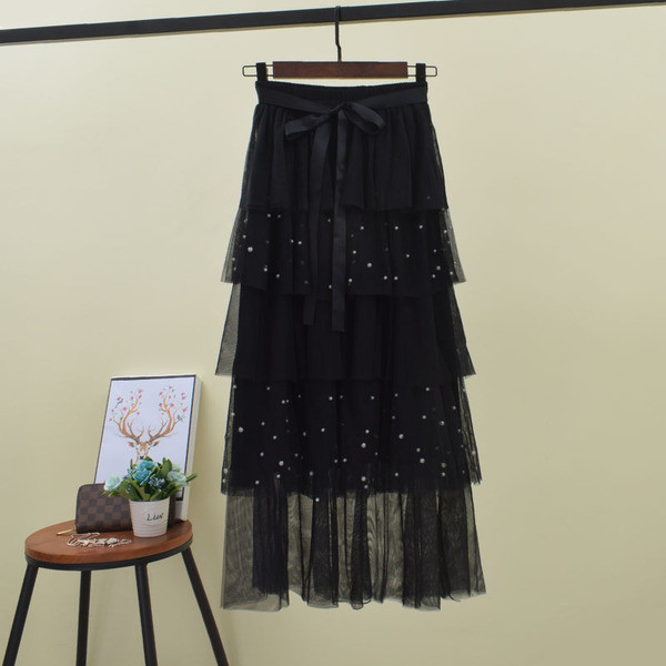 Fusta de dama cu tul si talie elastica in mai multe culori