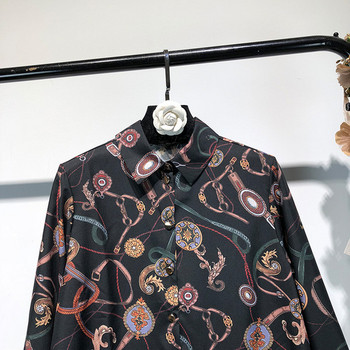 Rochie casual cu maneci lungi in negru si model