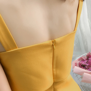 Rochie scurtă de damă modernă în galben și negru