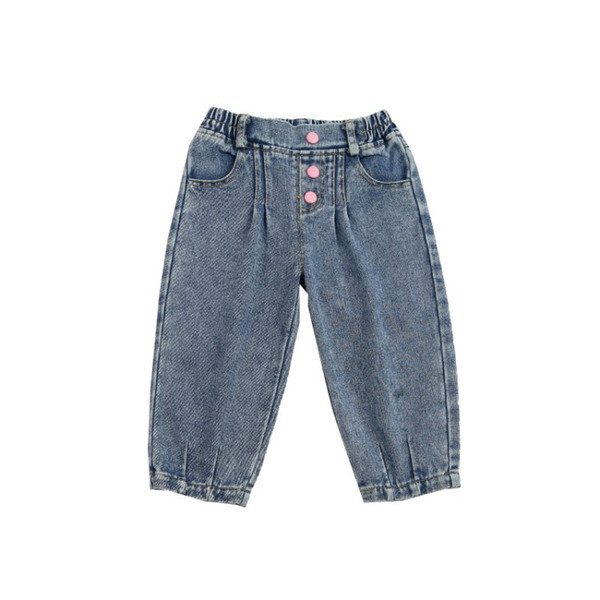 Blugi copii la modă cu nasturi pentru fete
