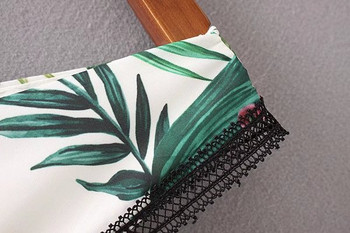 Rochie scurta de dama alb cu model floral