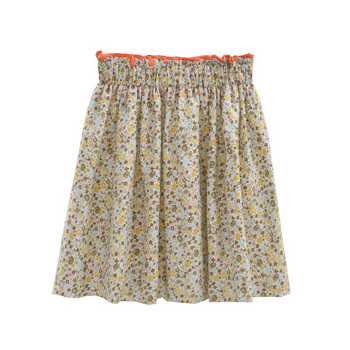 Fusta de dama cu talie elastica si model floral