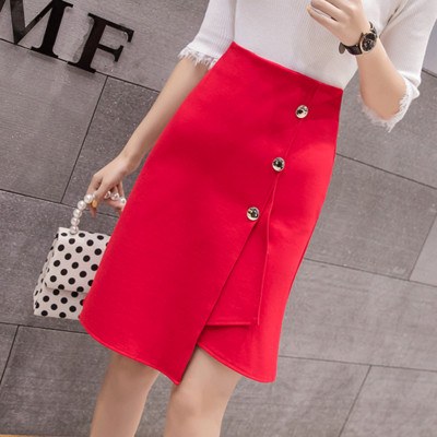 Rochie moderna de dama in negru si rosu cu talie inalta