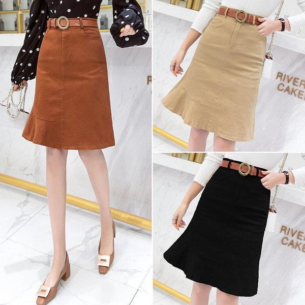 Fusta casual dama cu talie inalta in trei culori