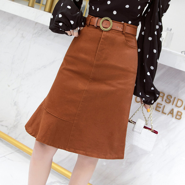 Fusta casual dama cu talie inalta in trei culori