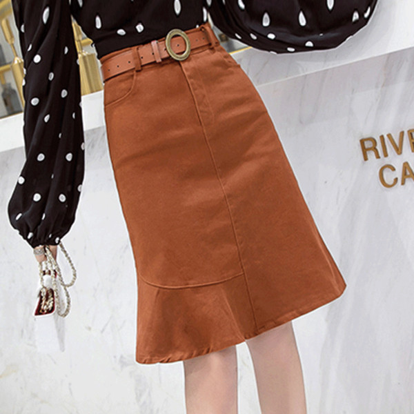 Fusta casual dama cu talie inalta in trei culori