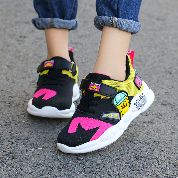 Adidasi copii in trei culori cu aplicatie pentru baieti si fete