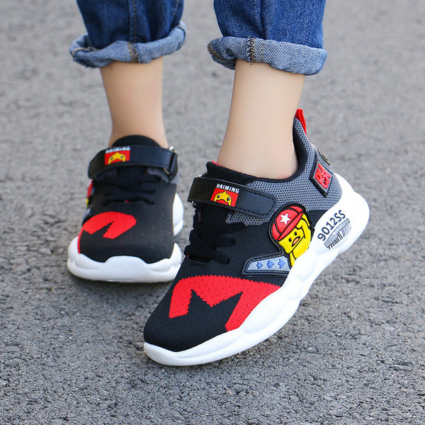 Adidasi copii in trei culori cu aplicatie pentru baieti si fete