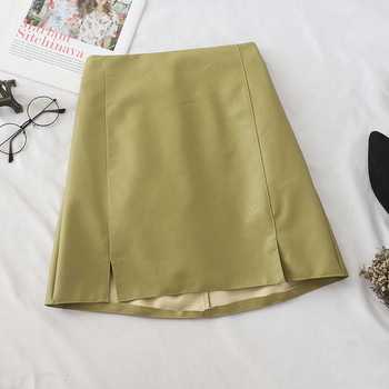 Fusta de dama model uni din piele ecologica in mai multe culori