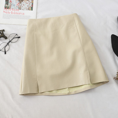 Fusta de dama model uni din piele ecologica in mai multe culori