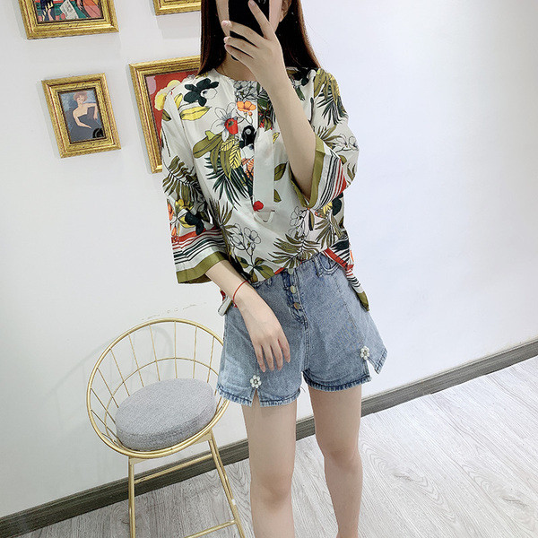 Bluza dama model lat cu model floral