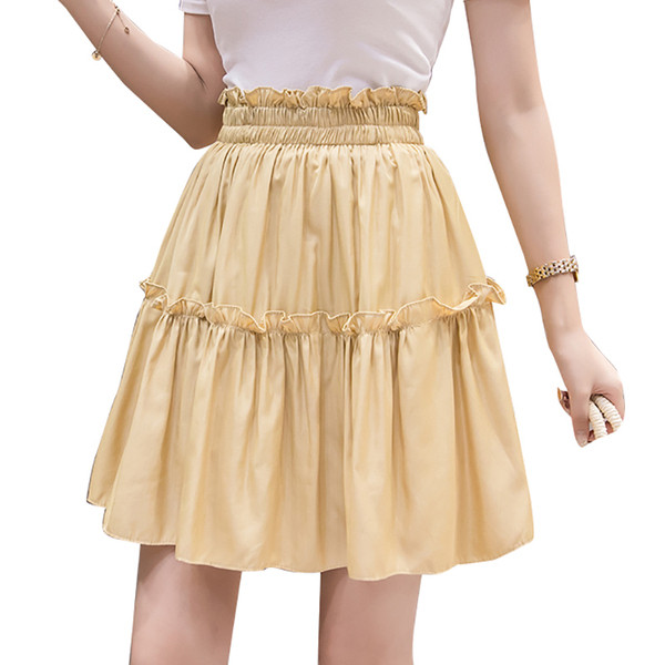 Fusta dama casual cu talie elastica in mai multe culori