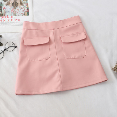 Modern női rövid szoknya zsebbel több színben