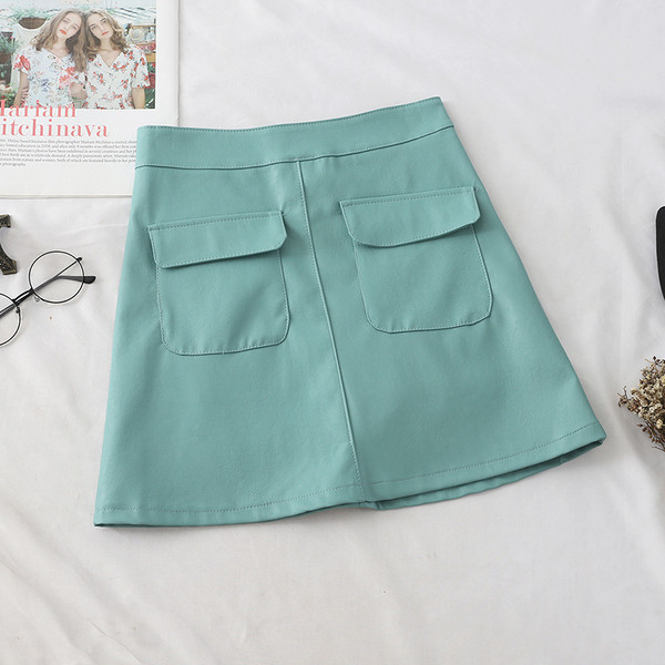 Modern női rövid szoknya zsebbel több színben
