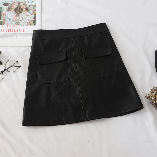 Modern női rövid szoknya zsebbel több színben
