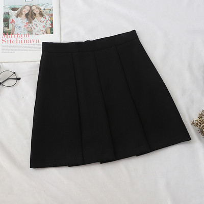 Model fustă de damă croiată în negru, gri și bej