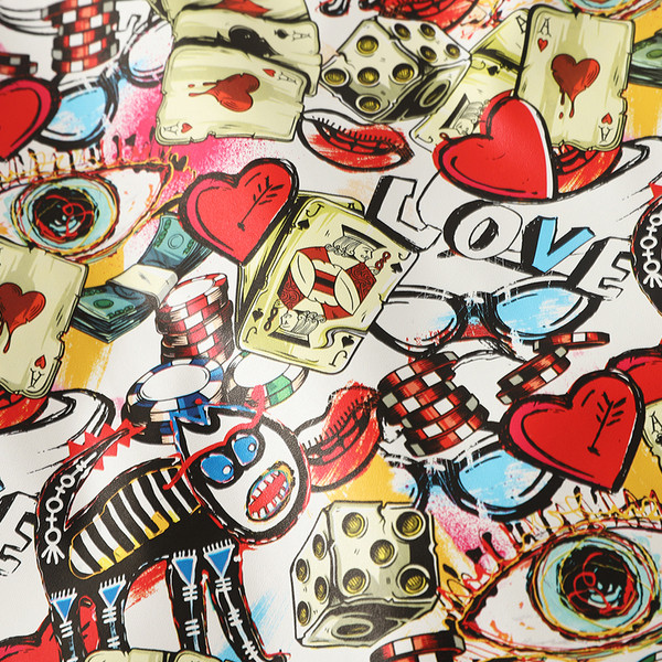 Fusta de dama colorata cu talie inalta in negru si rosu