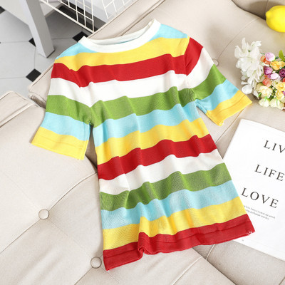 Tricou cu dungi pentru femei de zi cu zi în trei culori