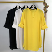 Дамска дълга рокля от шифон в три цвята