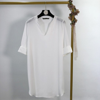 Дамска дълга рокля от шифон в три цвята