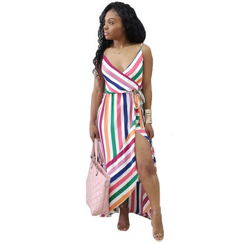 Rochie de vara de dama cu bretele subtiri si decolteu adanc