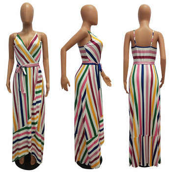 Rochie de vara de dama cu bretele subtiri si decolteu adanc